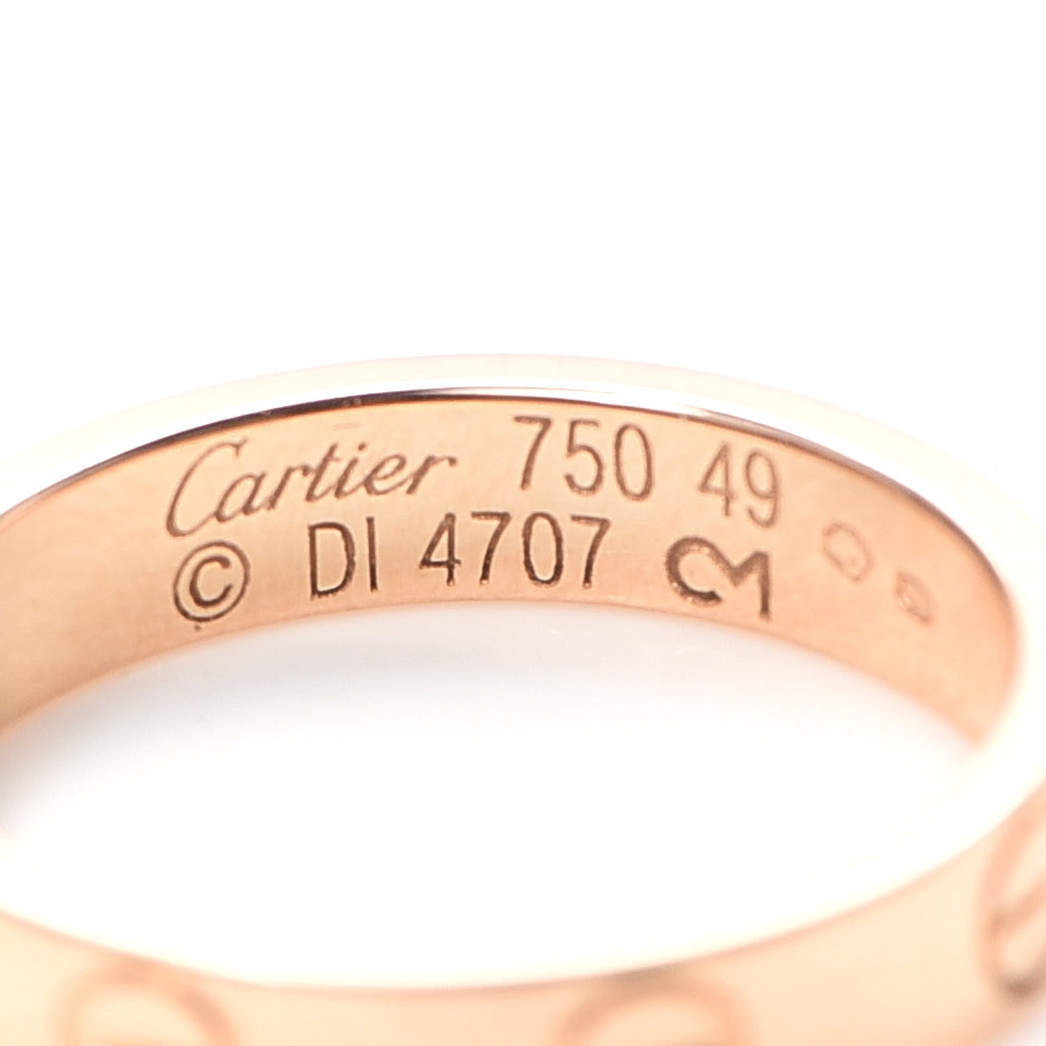 Cartier 18K Pink Gold 3.5mm LOVE Wedding Band Ring 49 4.75 4 of 4