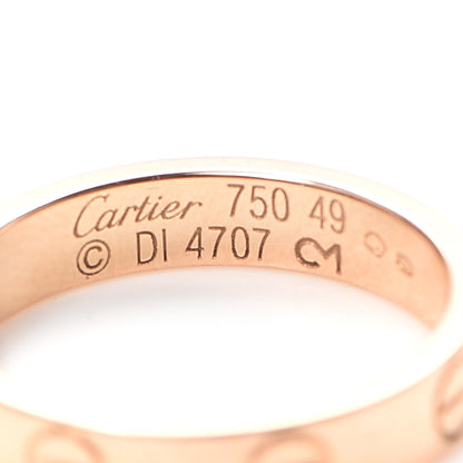 Cartier 18K Pink Gold 3.5mm LOVE Wedding Band Ring 49 4.75 4 of 4