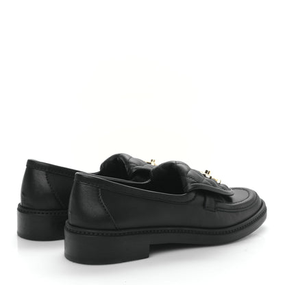 Chanel Lambskin Quilted CC Turnlock Loafers 36 Black 4 of 8