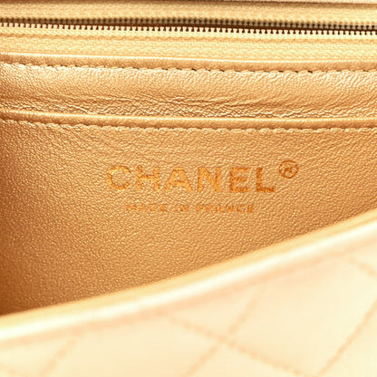 Chanel Metallic Lambskin Quilted Mini Square Flap Gold 6 of 10