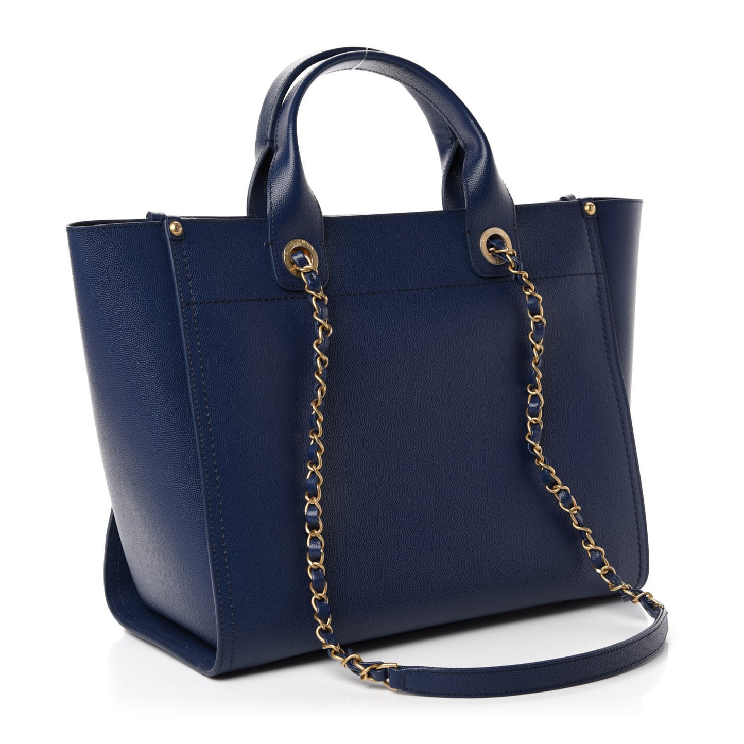 Caviar Small Studded Deauville Tote Navy