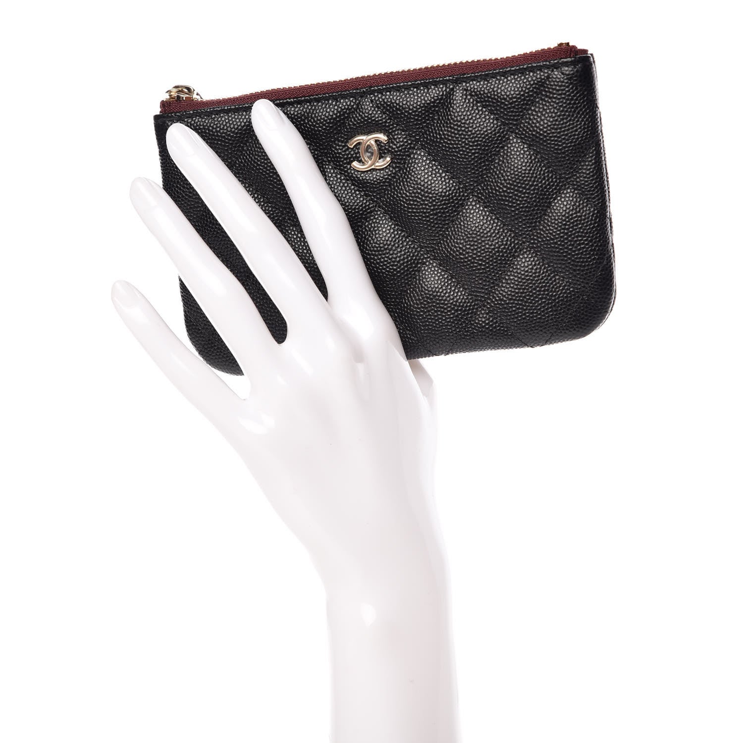Chanel Caviar Quilted Small Cosmetic Case Black 2 of 10