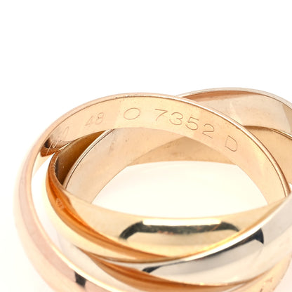Cartier 18K Pink Yellow White Gold Classic Les Must De Cartier Trinity Ring 48 4.5 4 of 4
