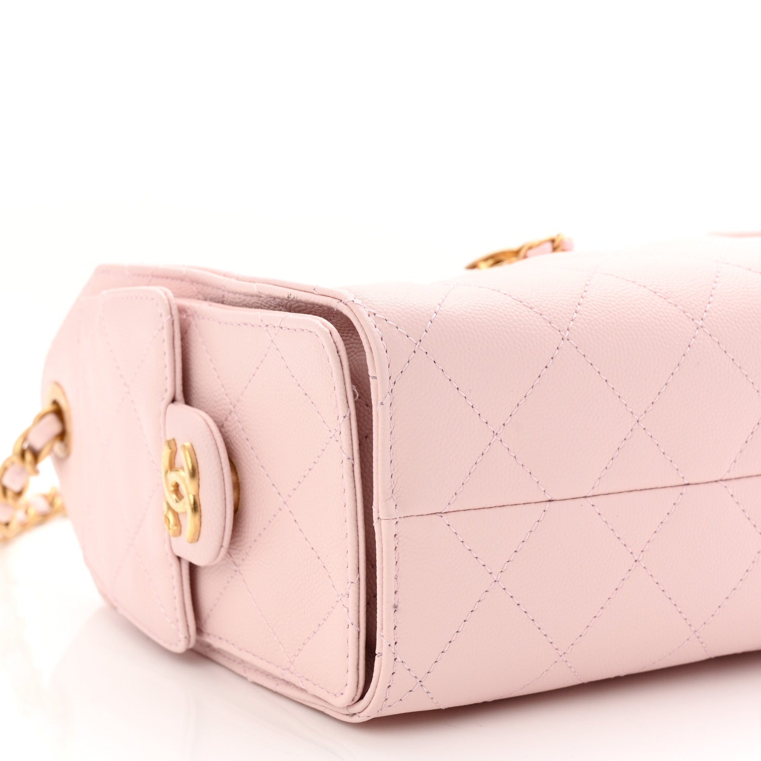 Chanel Caviar Quilted Mini Chanel 25 Handbag Light Pink 9 of 11