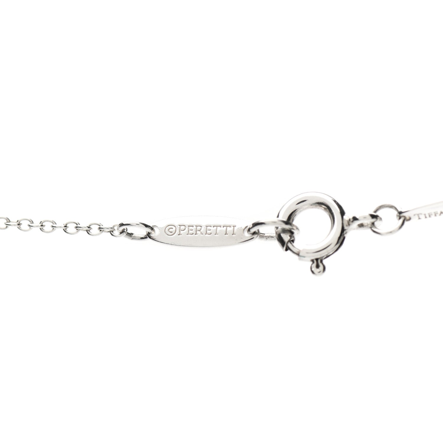 Tiffany Sterling Silver 9mm Elsa Peretti Bean Pendant Necklace 6 of 7