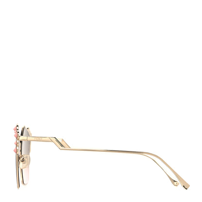 Fendi Geometric Dots Sunglasses FF 0261/S Gold 3 of 8