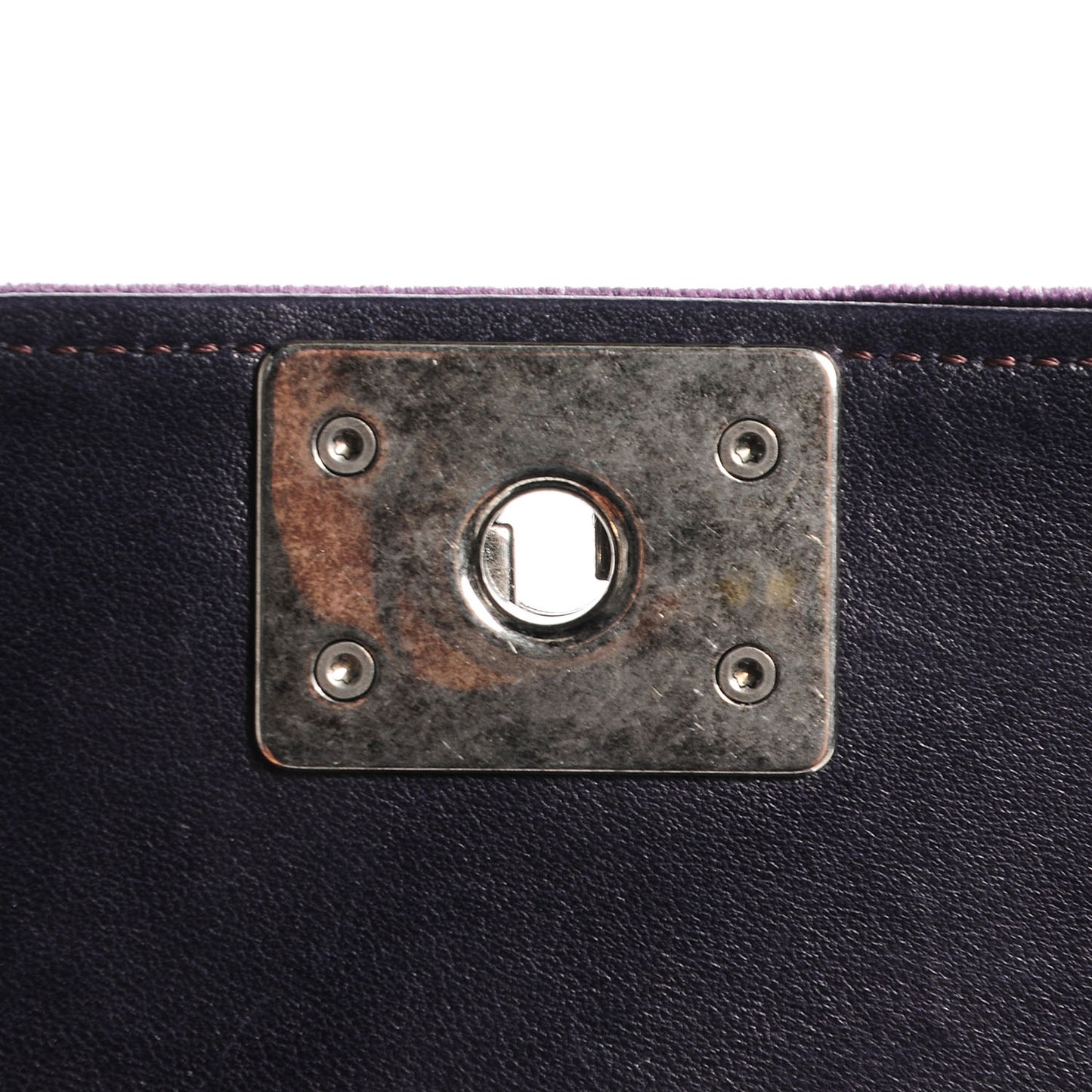 Velvet Mini Boy Flap Purple
