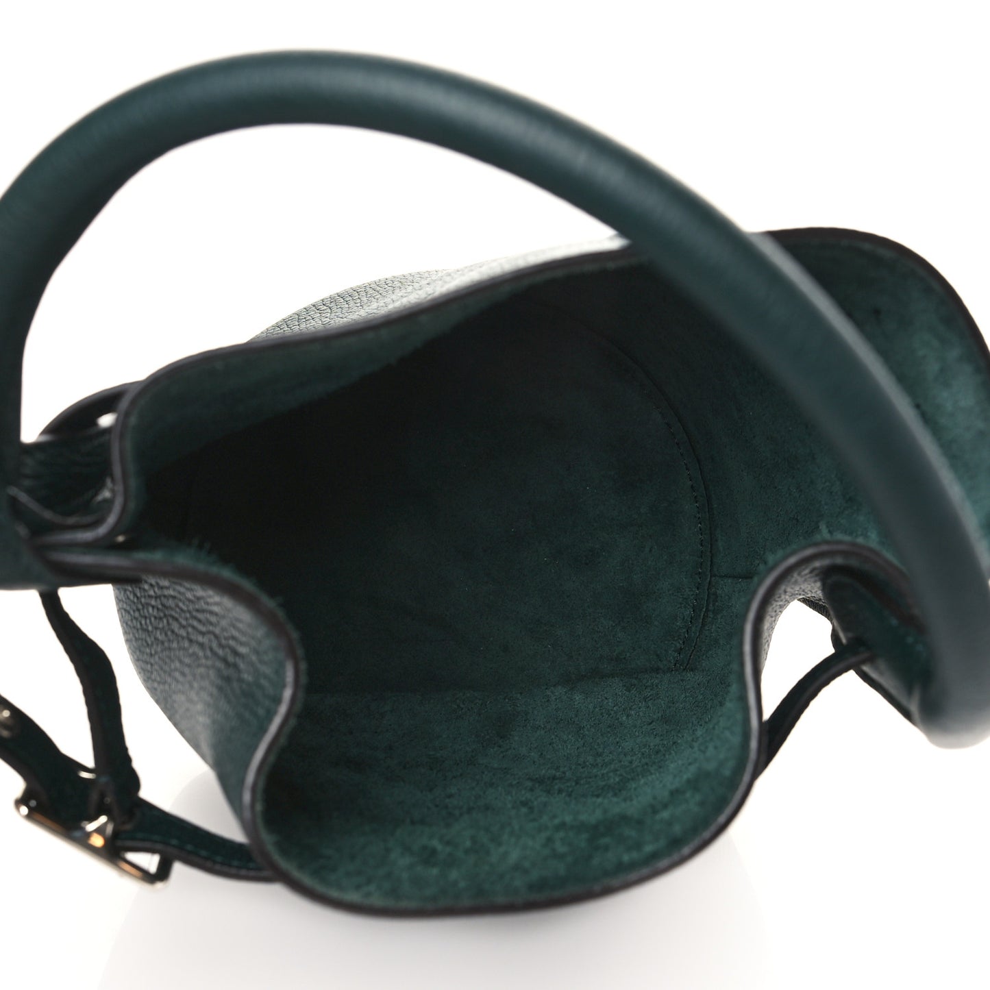 Supple Grained Calfskin Nano Big Bag Bucket Amazone