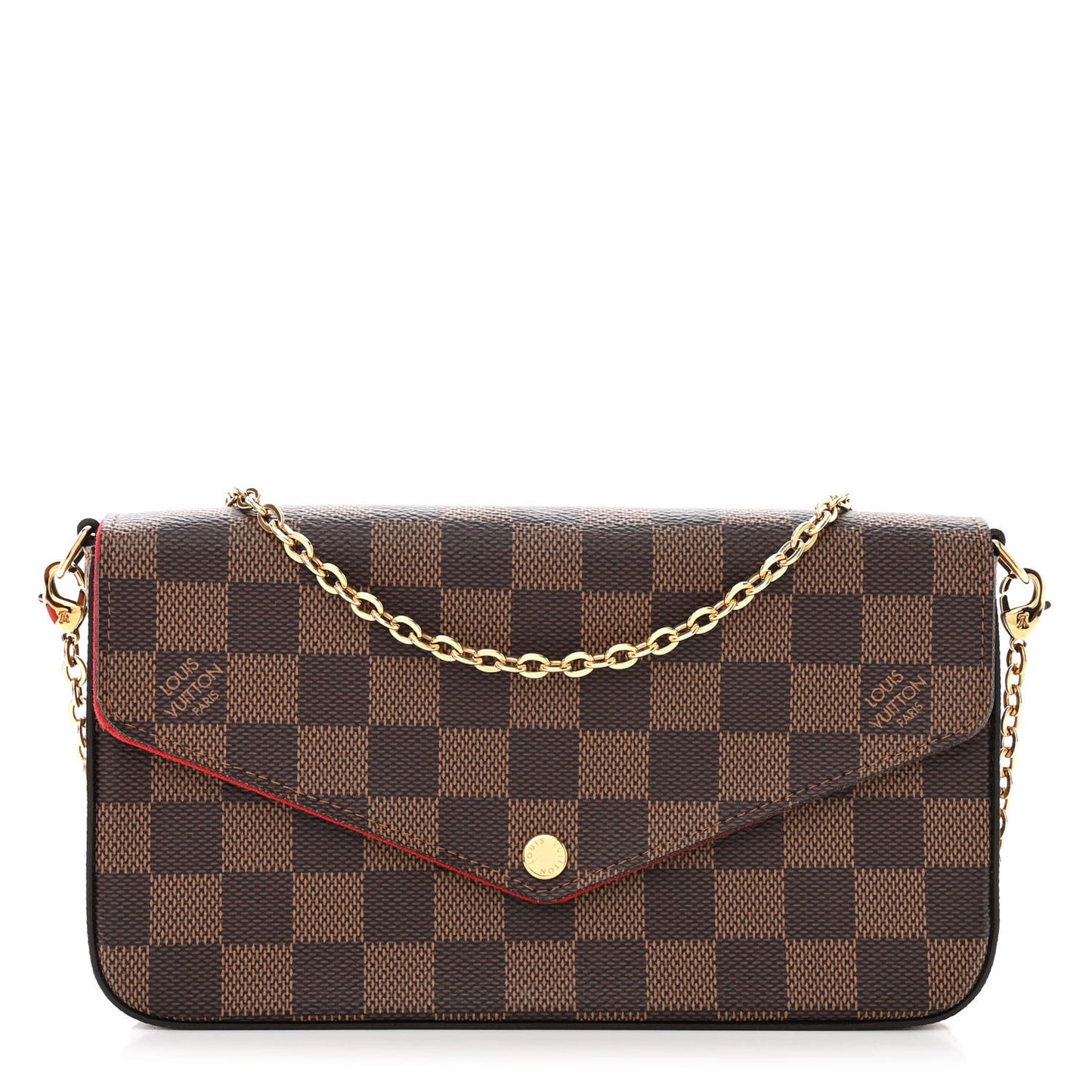 Damier Ebene Pochette Felicie Chain Wallet