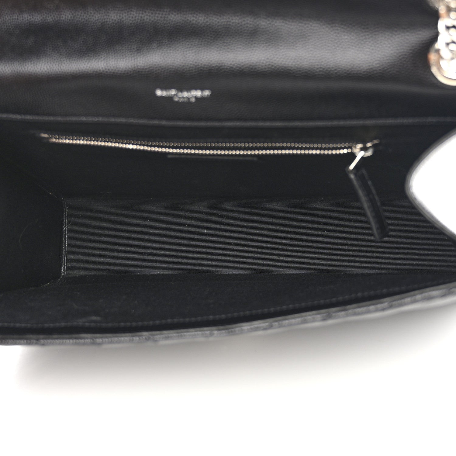 Saint Laurent Grain De Poudre Textured Mixed Matelasse Large Triquilt Monogram Satchel Black 5 of 10