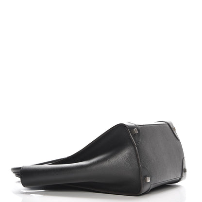 Celine Drummed Calfskin Mini Luggage Black 4 of 7