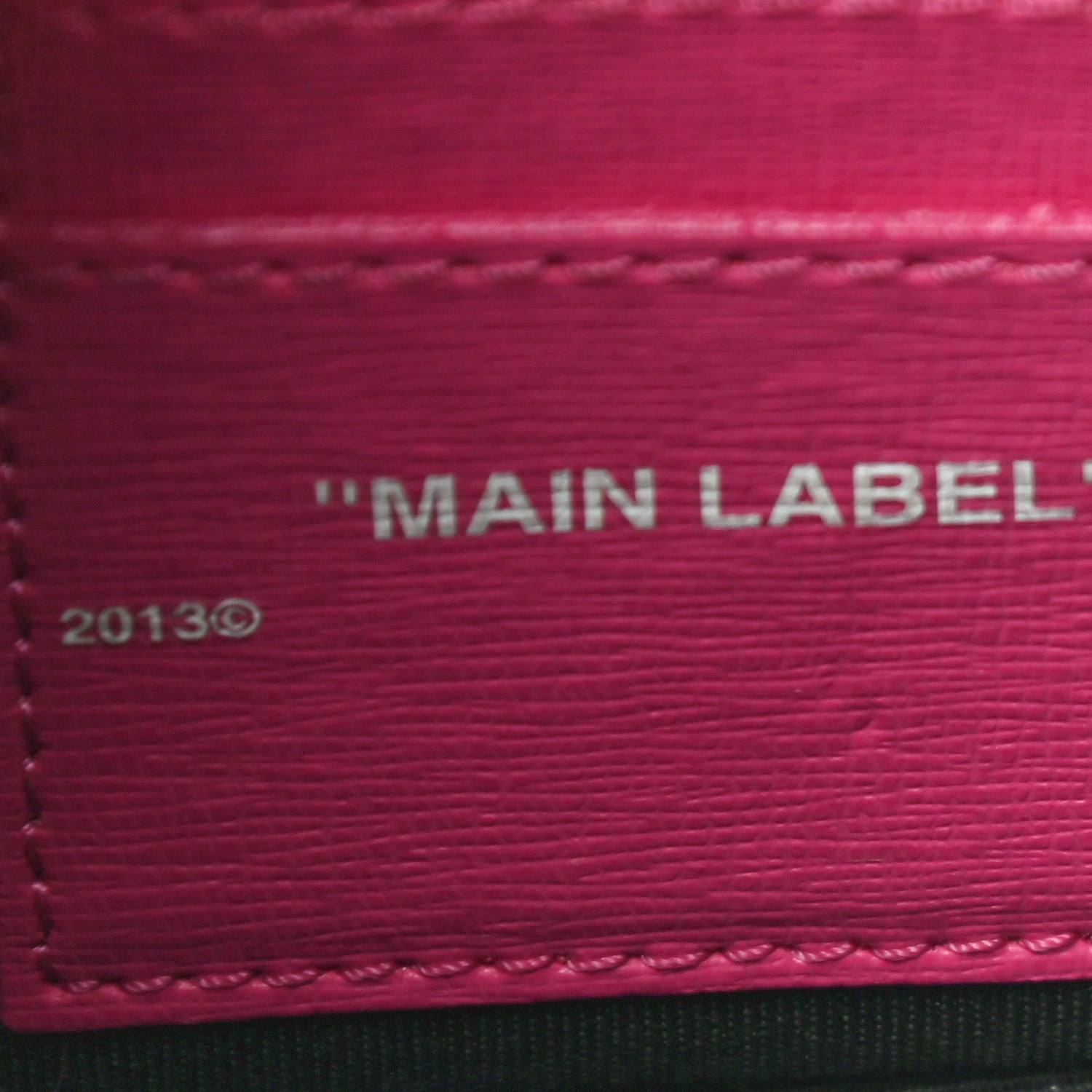 Off-White Saffiano Striped Mini Diag Binder Clip Bag Pink White 6 of 20