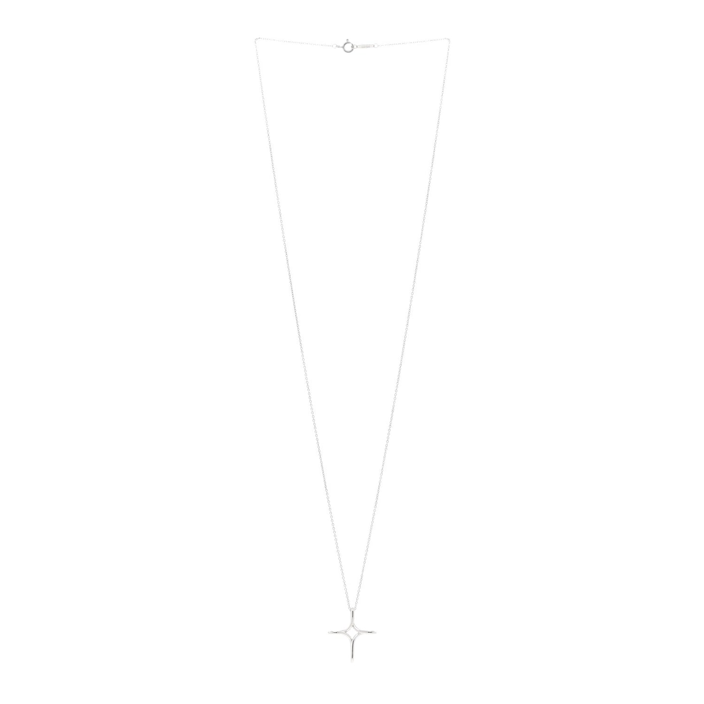 Sterling Silver Elsa Peretti Infinity Cross Pendant Necklace