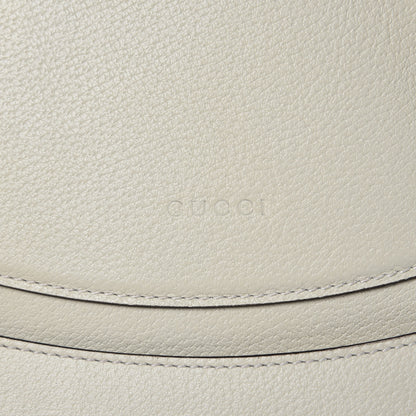 Gucci Grained Calfskin Web Stripe Butterfly Medium Totem Top Handle Bag White 15 of 18