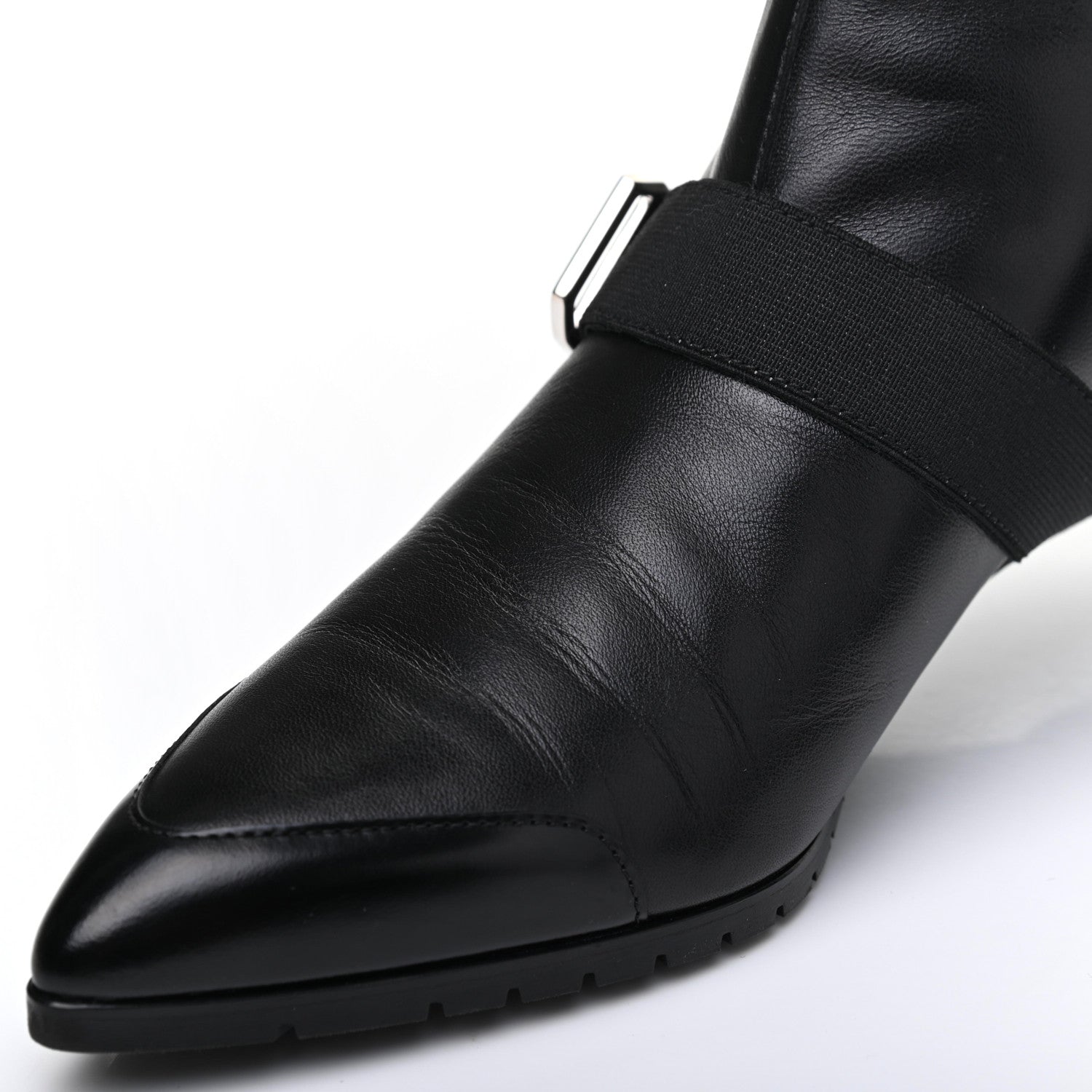 Hermes Tuscan Calfskin Technical Canvas Shocky Ankle Boots 38 Black 8 of 10