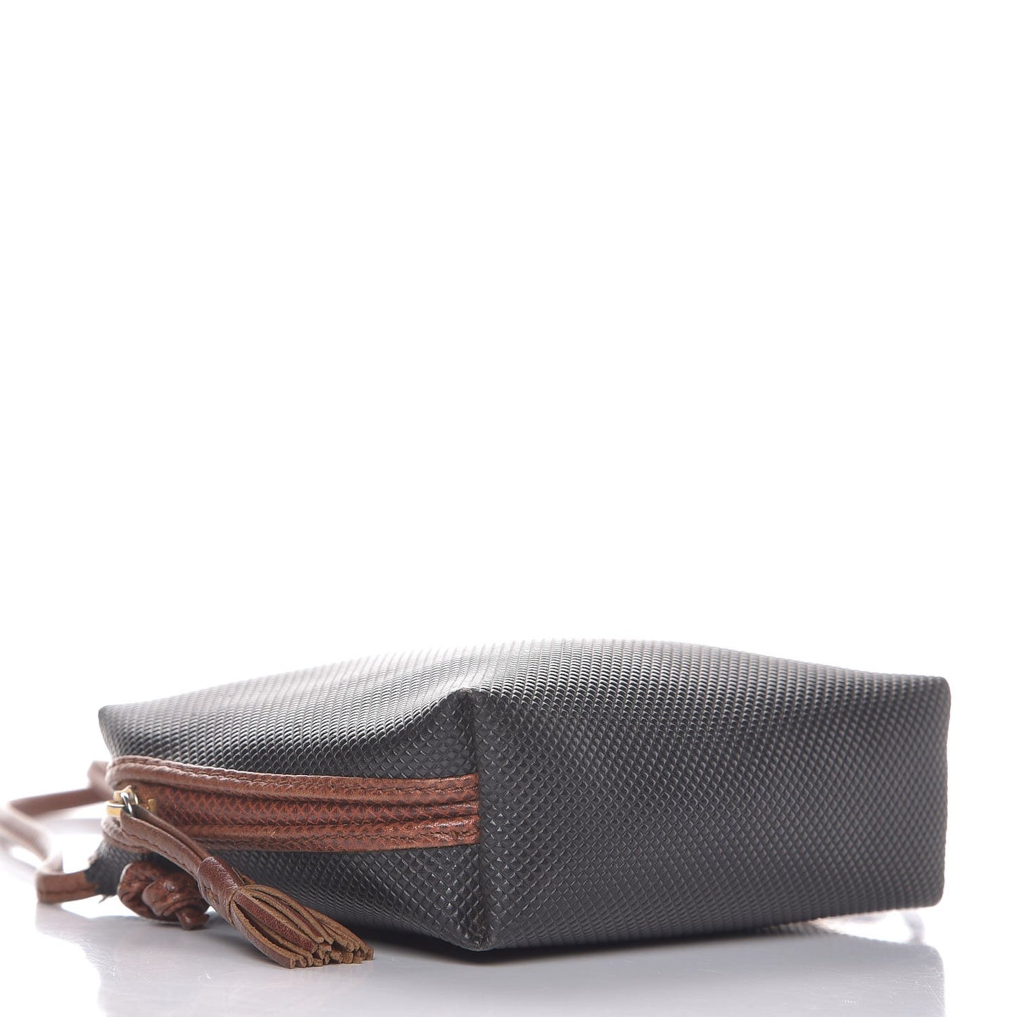 Rubberized Canvas Crossbody Black Brown