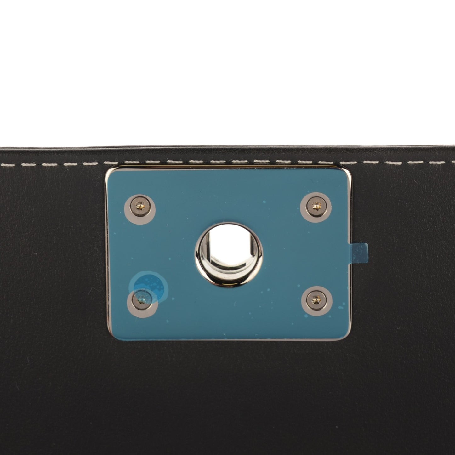Metallic Goatskin Calfskin Medium Boy Flap Silver Black