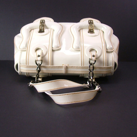 Toile Vernice Patent B BAG White