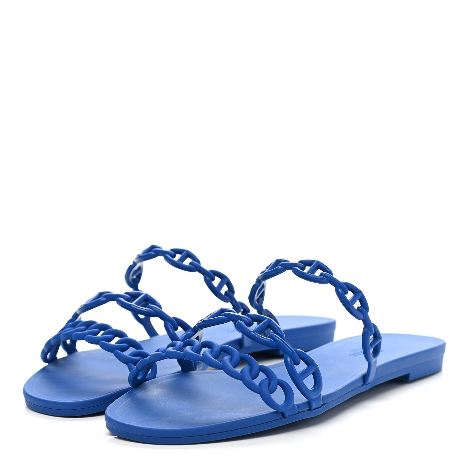 Hermes Rubber Chaine d'Ancre Rivage Sandals 37 Bleu Smalt 3 of 8