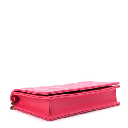 Christian Dior Lambskin Cannage Lady Dior Pouch Pink 5 of 10