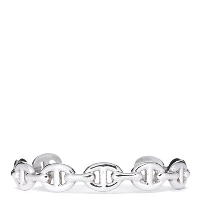 Hermes Sterling Silver MM Chaine d'Ancre Enchainee Cuff Bracelet SH 1 of 4
