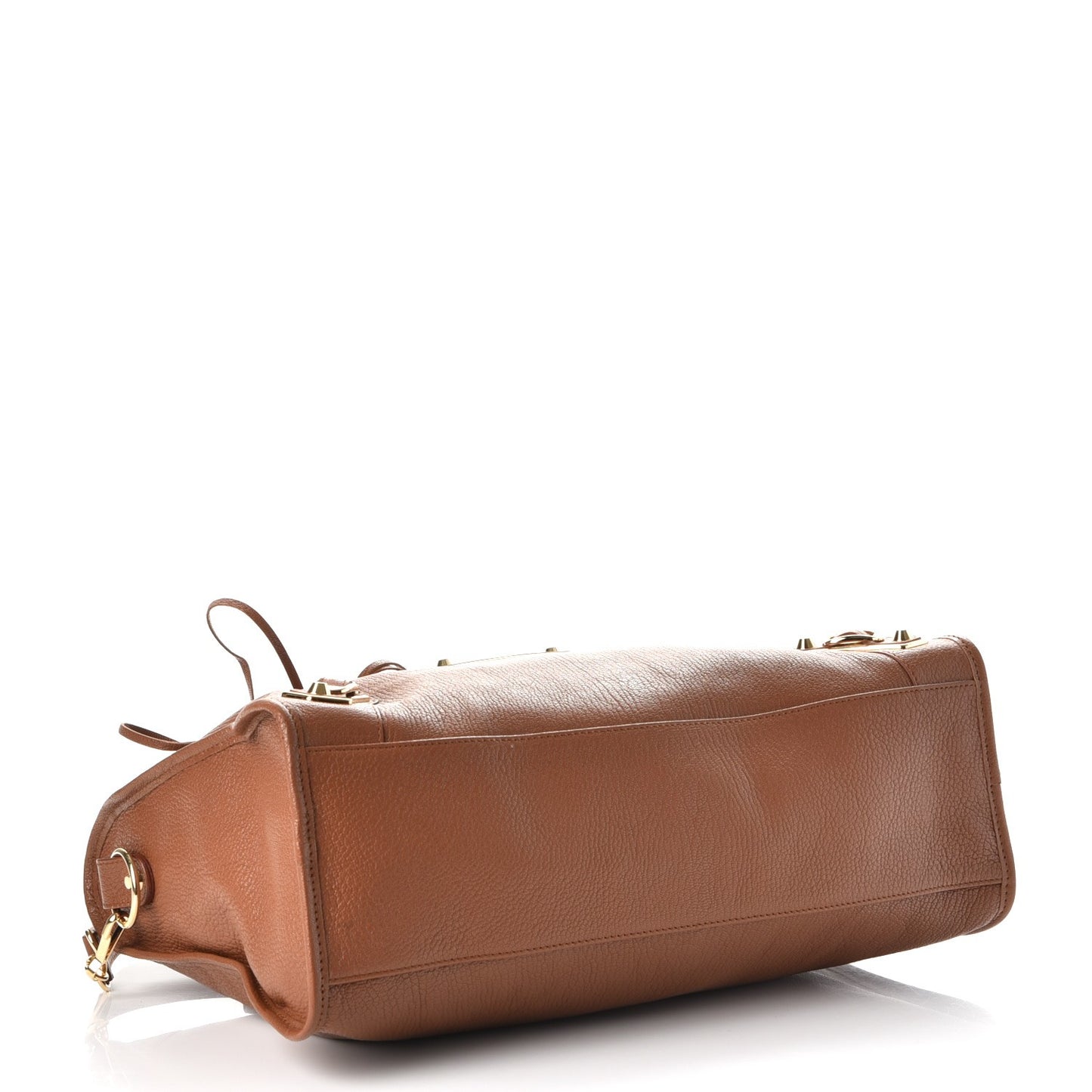 Chevre Gold Metallic Edge Hardware City Marron Terracotta