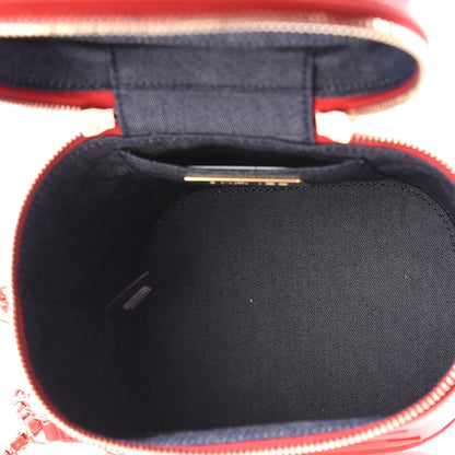 Chanel Lambskin Timeless Vanity Cosmetic Case Red 4 of 13