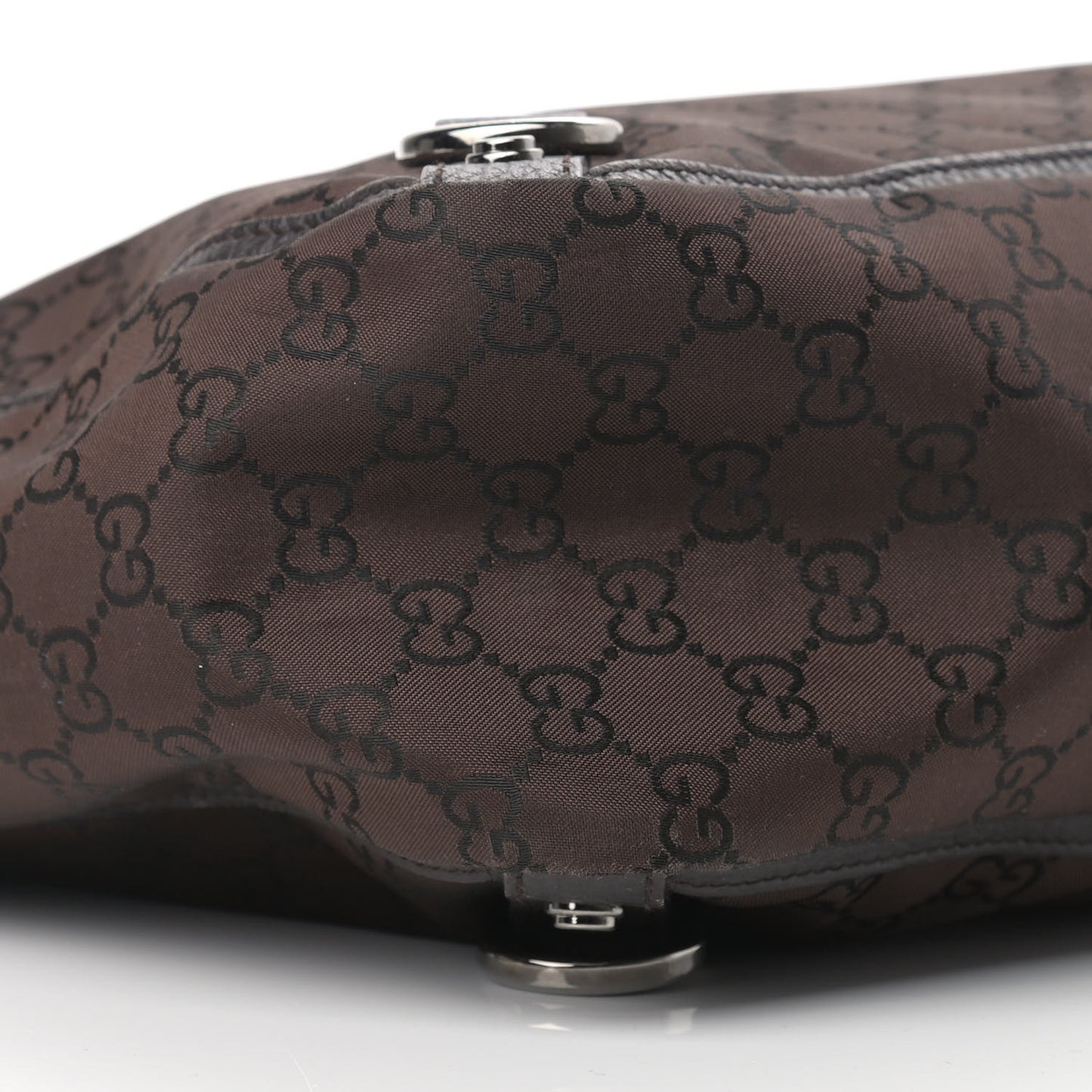 Nylon Monogram Large Abbey Tote Dark Brown