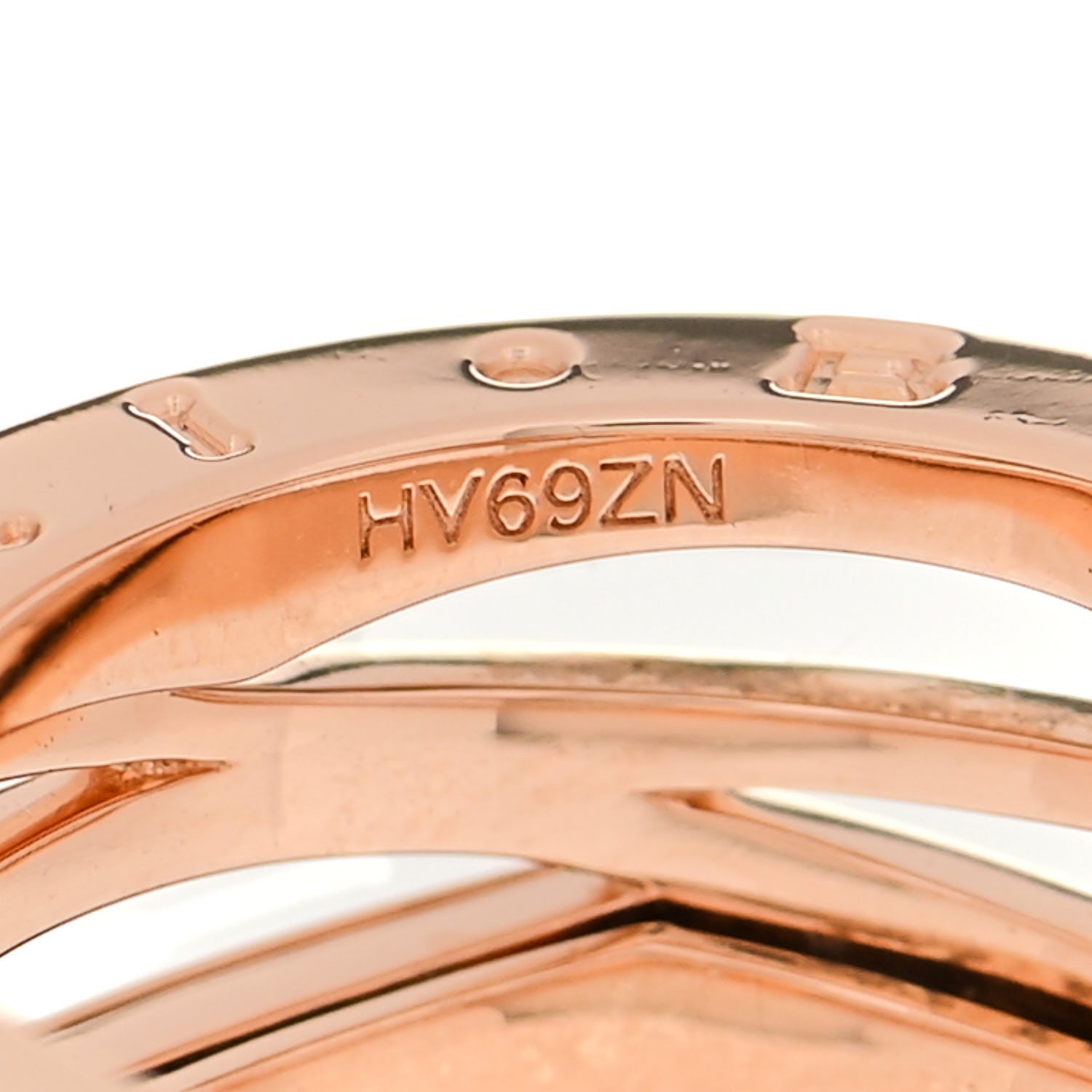 Bulgari 18K Rose Gold B.Zero1 Legend Three-Band Ring 53 6.5 6 of 7