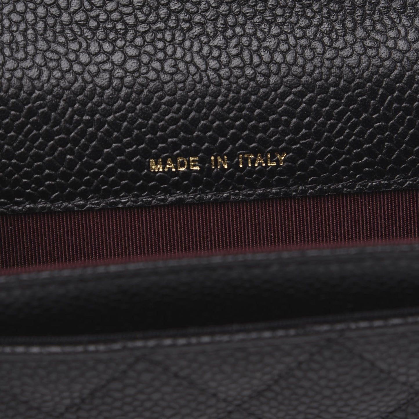 Caviar Quilted Flap Card Holder Black