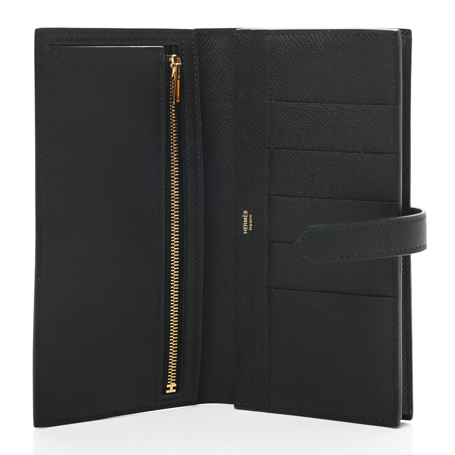 Hermes Epsom Bearn Gusset Wallet Black 5 of 7