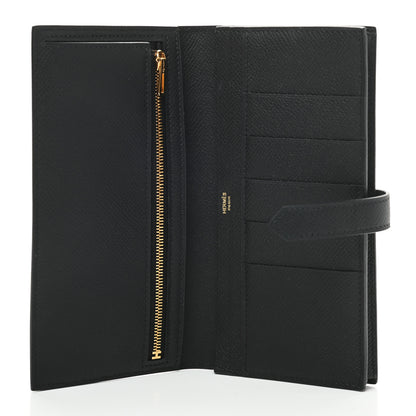 Hermes Epsom Bearn Gusset Wallet Black 5 of 7