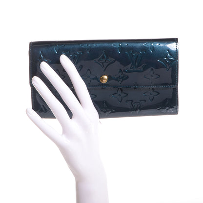 Louis Vuitton Vernis Sarah Wallet Blue Nuit 2 of 7