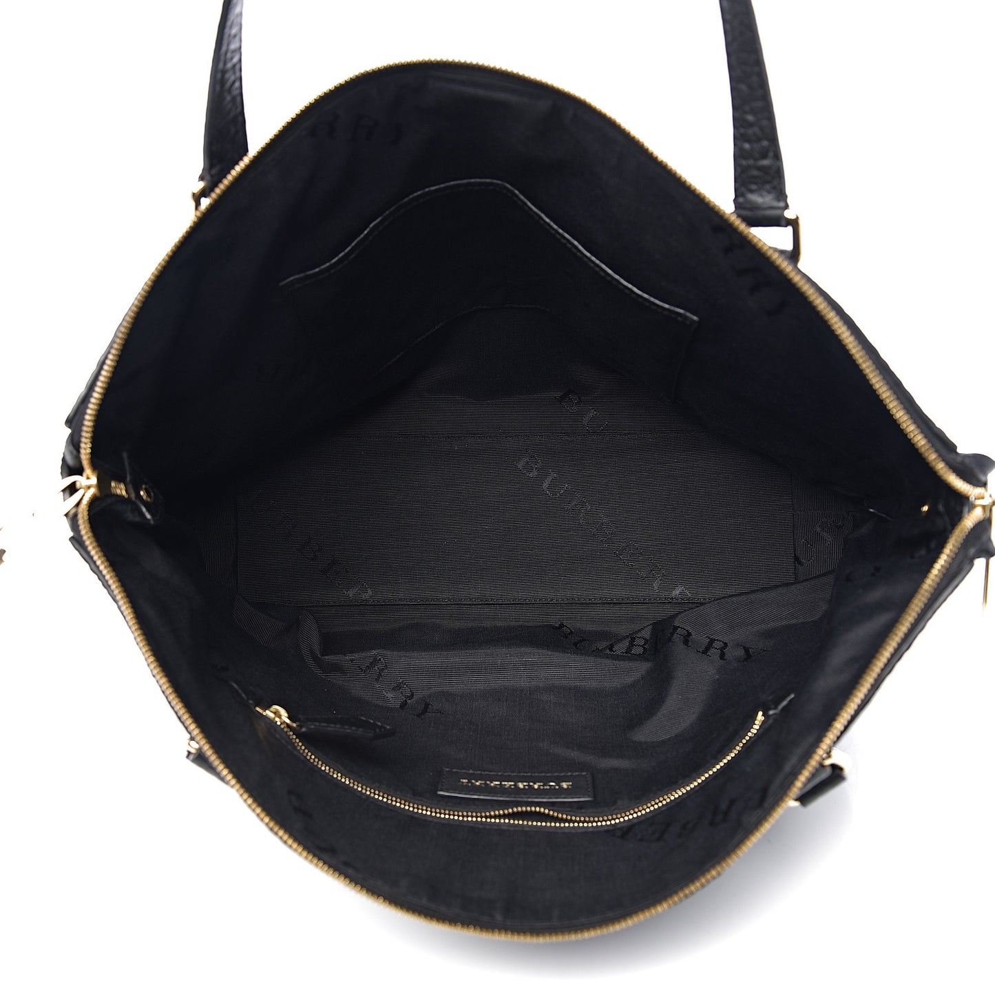 Signature Grain Calfskin Medium Welburn Tote Black