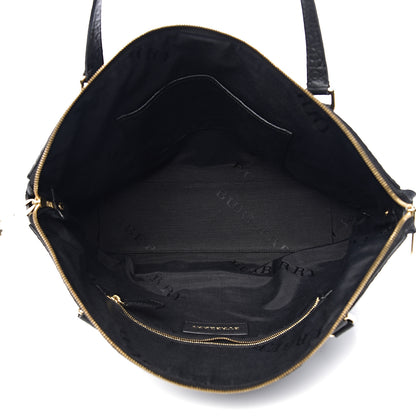Burberry Signature Grain Calfskin Medium Welburn Tote Black 4 of 9