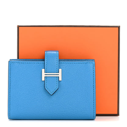 Hermes Chevre Mysore Mini Bearn Wallet Bleu Frida 22 of 22