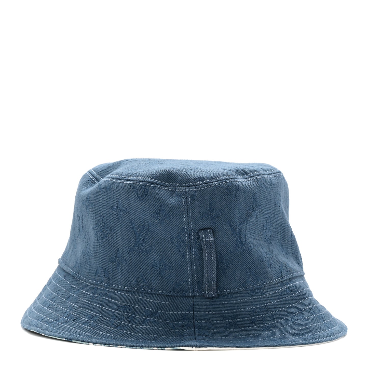 Cotton LV Play Monogram Aquagarden Reversible Bucket Hat Blue