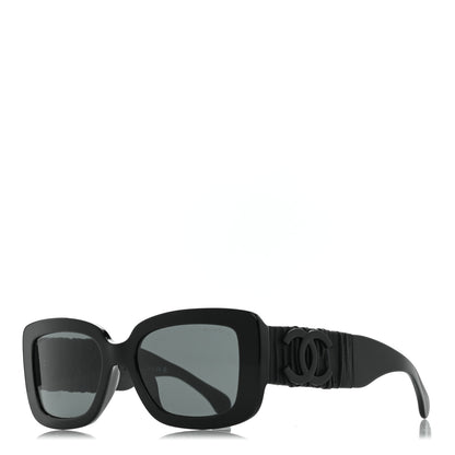 Chanel Acetate Calfskin Polarized Square Sunglasses 5473-Q-A Black 1 of 8