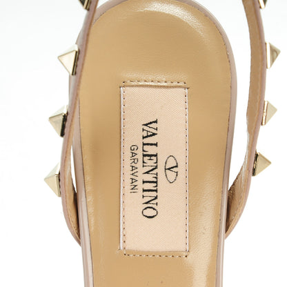 Valentino Garavani Patent Rockstud Ankle Strap 100mm Sandals 35 Poudre 7 of 10