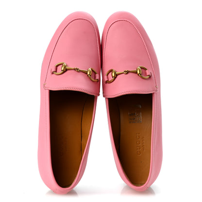 Gucci Betis Glamour Calfskin Womens Jordaan Loafers 36.5 Butterfly Pink 2 of 9