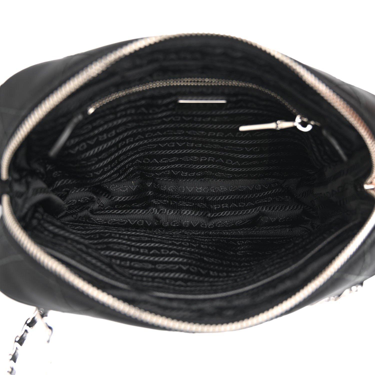 Prada Nylon Tessuto Impuntu Quilted Bandoliera Crossbody Bag Black 5 of 11