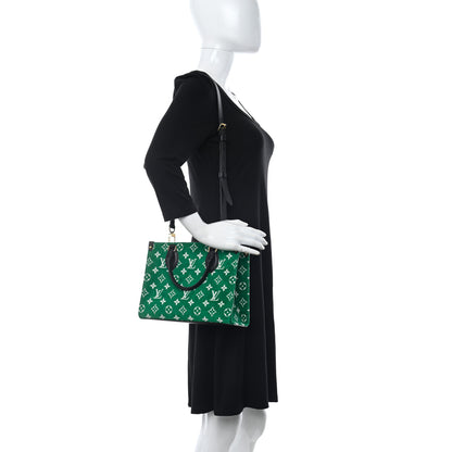 Louis Vuitton Jacquard Velvet Monogram Onthego PM Green 2 of 9