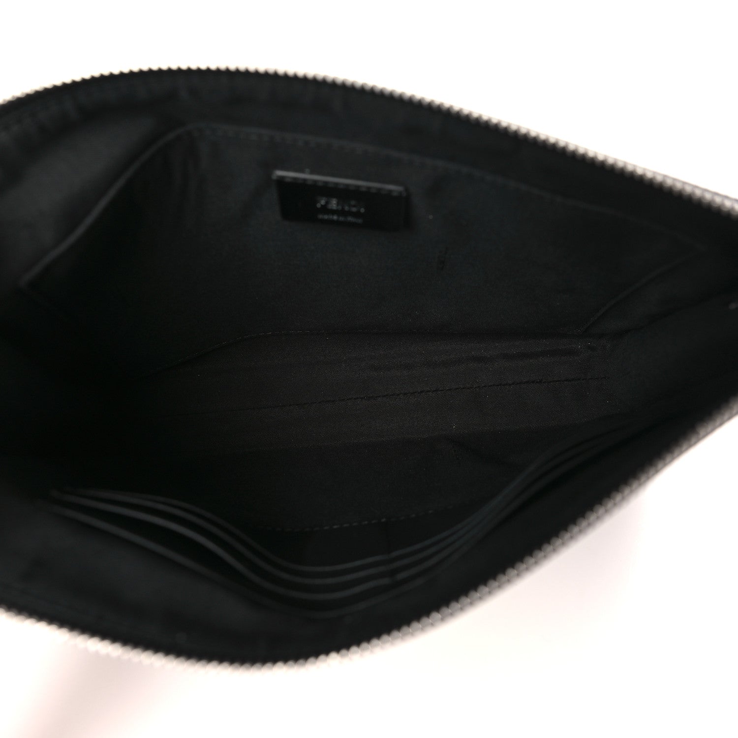 Fendi Vitello Grace Light Logo Clutch Bag Black Sunflower 5 of 9