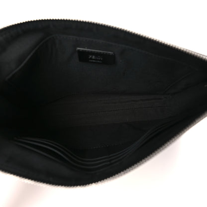 Fendi Vitello Grace Light Logo Clutch Bag Black Sunflower 5 of 9