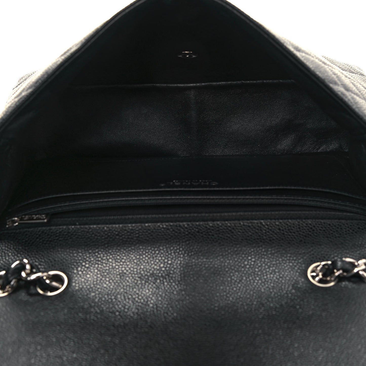 Caviar Quilted Jumbo Single Flap Black