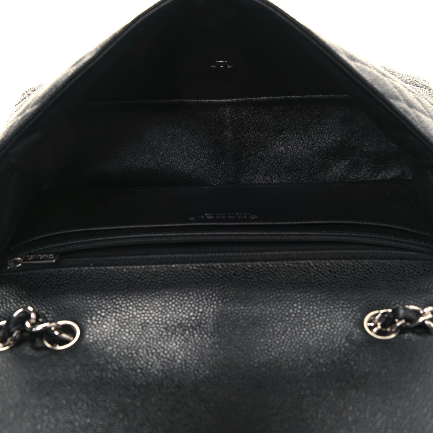 Chanel Caviar Quilted Jumbo Single Flap Black 5 of 14