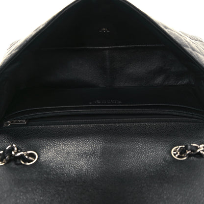 Chanel Caviar Quilted Jumbo Single Flap Black 5 of 14