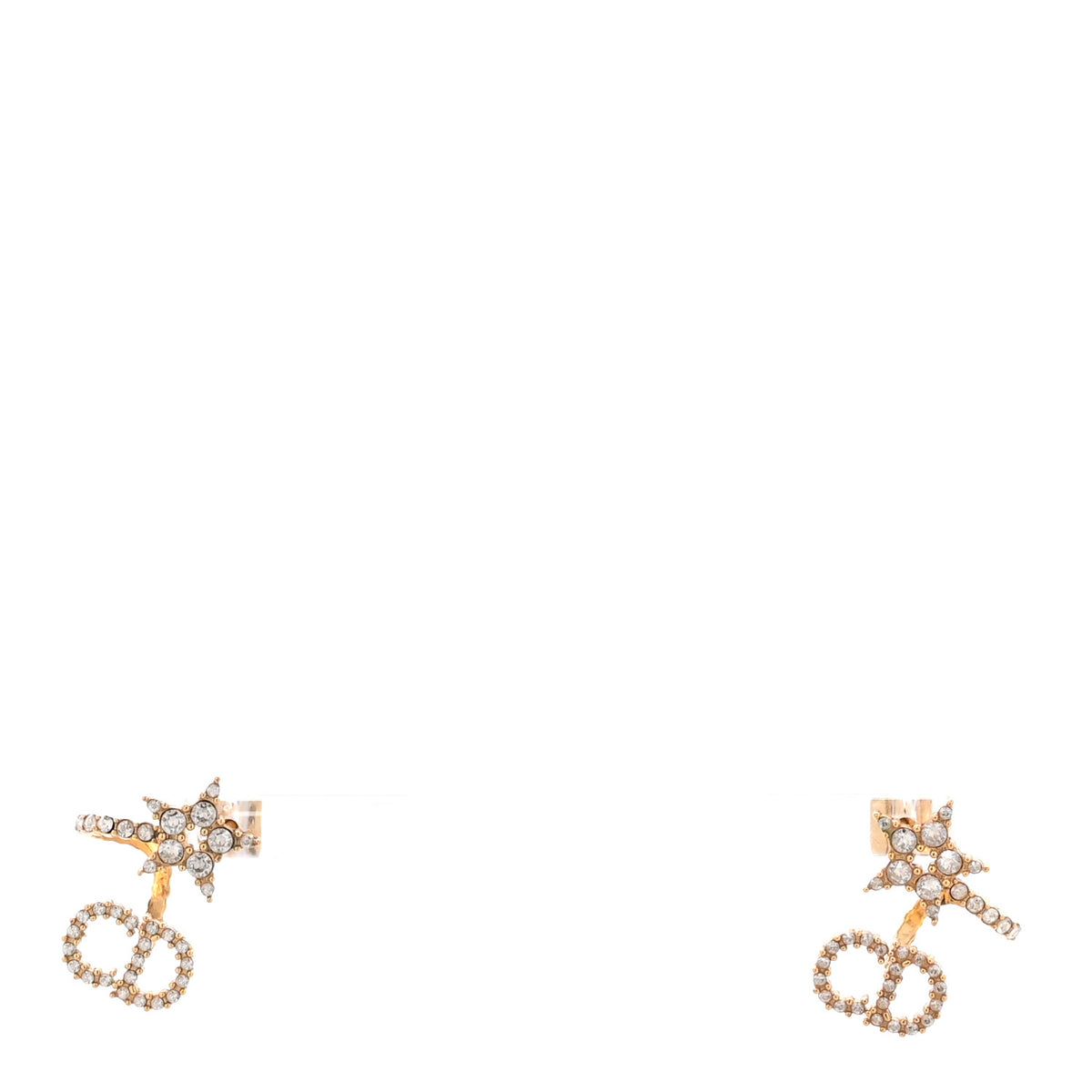 Crystal Clair D Lune Wrap Around Earrings Gold