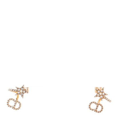 Christian Dior Crystal Clair D Lune Wrap Around Earrings Gold 1 of 4
