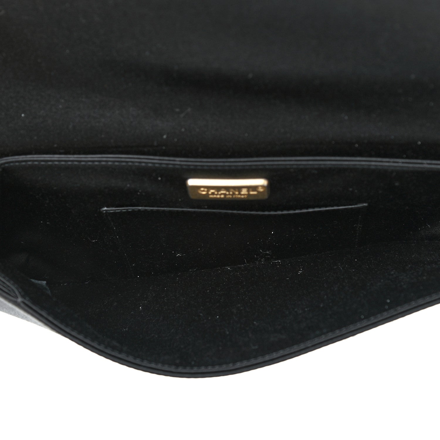 Chanel Satin Pleated Flap Clutch Black 5 of 7